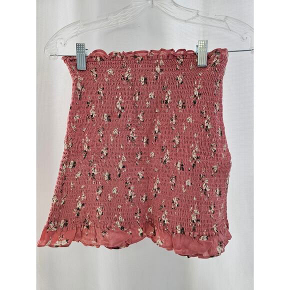 Reformation Lowie skirt in Marlene pink mini with flowers size Small - Picture 2 of 5